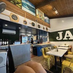 Looking into the kitchen