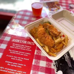 2 piece meal with crinkle fries and a beer (March 2022)