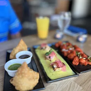 a variety of appetizers
