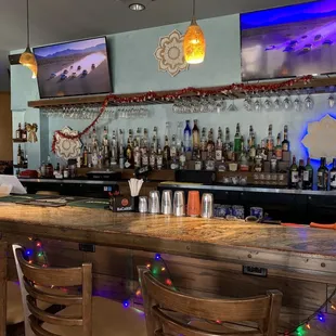 the bar area