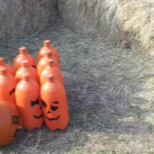 Pumpkin bowling for the kids