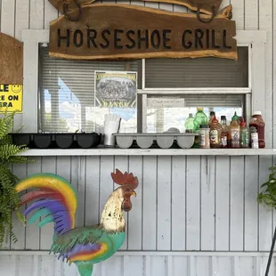 The view from the bench while we wait in a to go order.