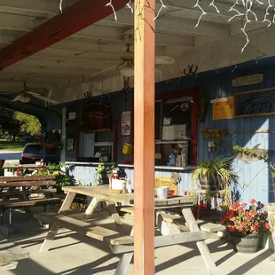 Enjoying outside seating on a lovely evening