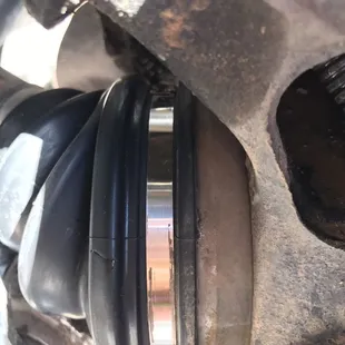 CV Boot with hole/tear that I was told was fine. Something's make you go hmmm!!!