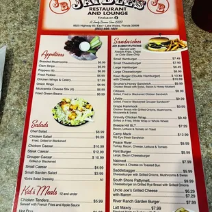 a menu for a mexican restaurant
