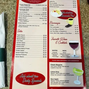 a menu for a mexican restaurant