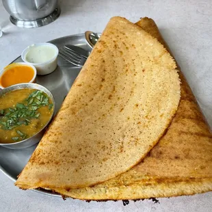 a plate of indian food