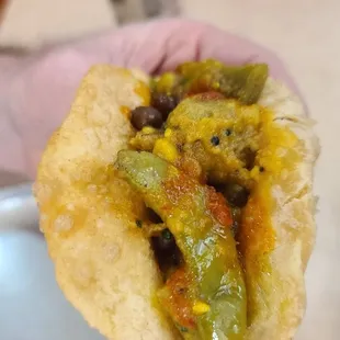 "Puri Taco" assembled with the Mini Thali food  03-18-2023