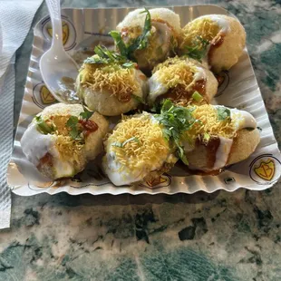 a plate of food on a table