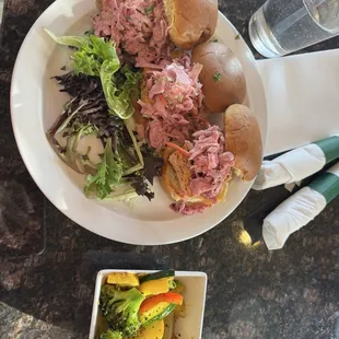 Vegetables, Salmon Sliders