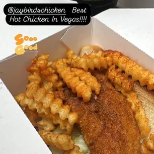 Chicken Tenders and Spicy Fries