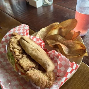 Pork tenderloin sandwich