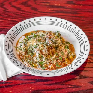 a bowl of food on a table