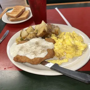 Chicken Fried Steak and Eggs
