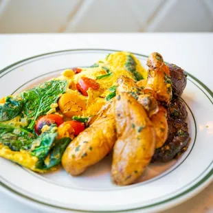 a plate of food on a table