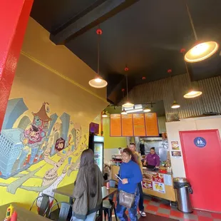 Inside the restaurant