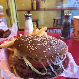 The Impossible Burger with Fries