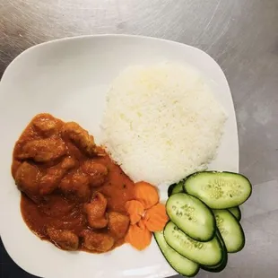 Butter chicken on plate
