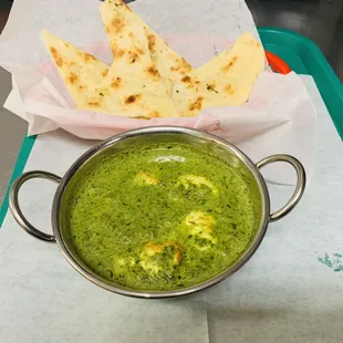 Creamy palak paneer