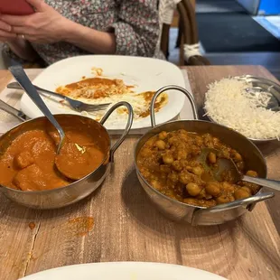 Chicken Tiki Masala and Karahi Chole.  Awesome!