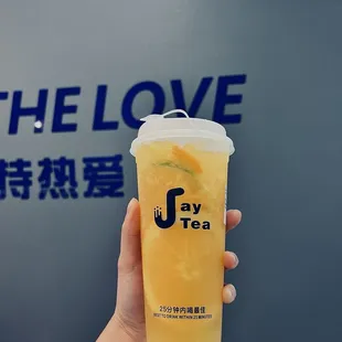 Orange jasmine green tea