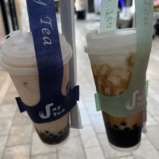 Classic and brown sugar milk teas