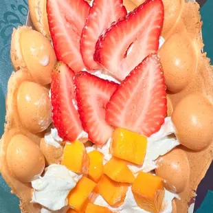 Fresh fruit waffle