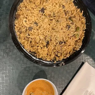 Mushroom biryani