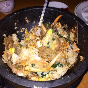 After mixing the bowl ingredients up.