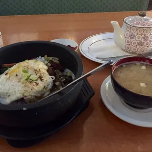 Dol sot bibimbap (stone bowl with mixed rice)