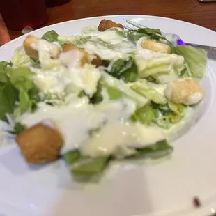 Side salad with dressing