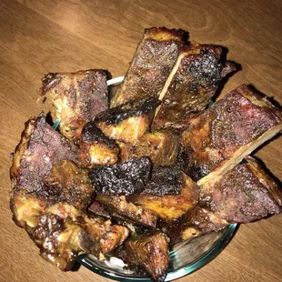 Boyfriend and I made our leftovers into a burnt end, rib bouquet.