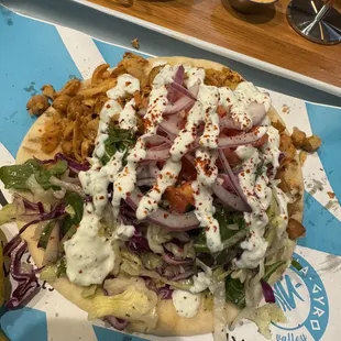 Chicken and chick pea pita