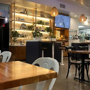 Water station and to go pick up counter