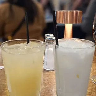 two drinks on a table