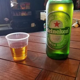 a bottle of heineken