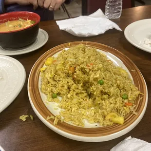 Pineapple fried rice which is addictive