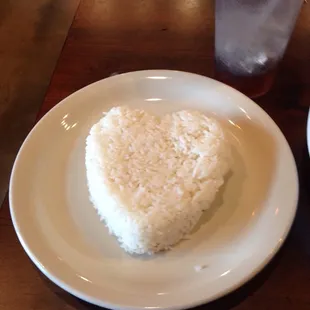 Heart shaped rice