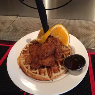 Chicken and waffles
