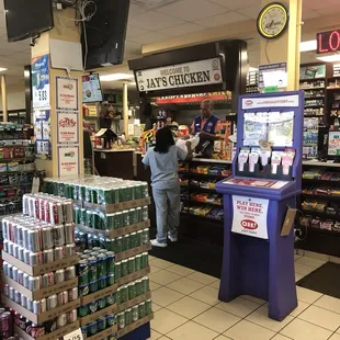 customers in a grocery store
