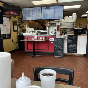 the inside of the restaurant