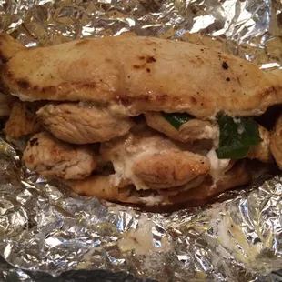 Grilled chicken pita.... Amazing!