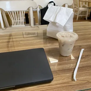Small Iced Chai Latte $3.95 / Apple Turnover