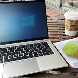 Pandan Coconut Bun + Drip coffee