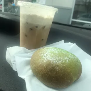 Pandan Coconut Custard Bun