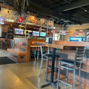 View from booth towards bar