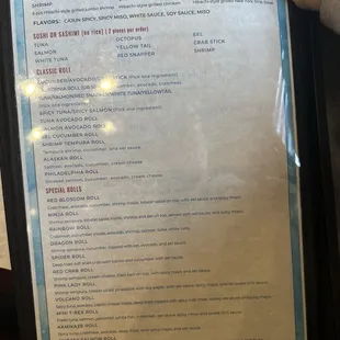 All you can eat menu