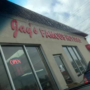 the front of the restaurant