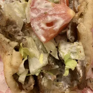 a close up of a sandwich