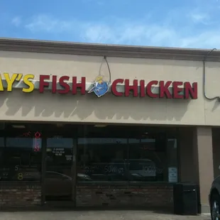 the front of the restaurant